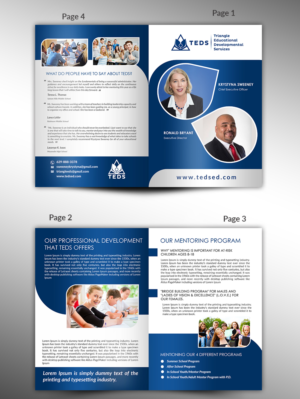 Design de Brochure par innovative earth pour Triangle Educational Developmental Services | Design : #21308507