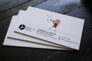 Speech Pathology card for parents of young children | Diseño de Tarjeta de Presentación por chandrayaan.creative