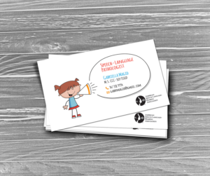 Speech Pathology card for parents of young children | Diseño de Tarjeta de Presentación por MDesign