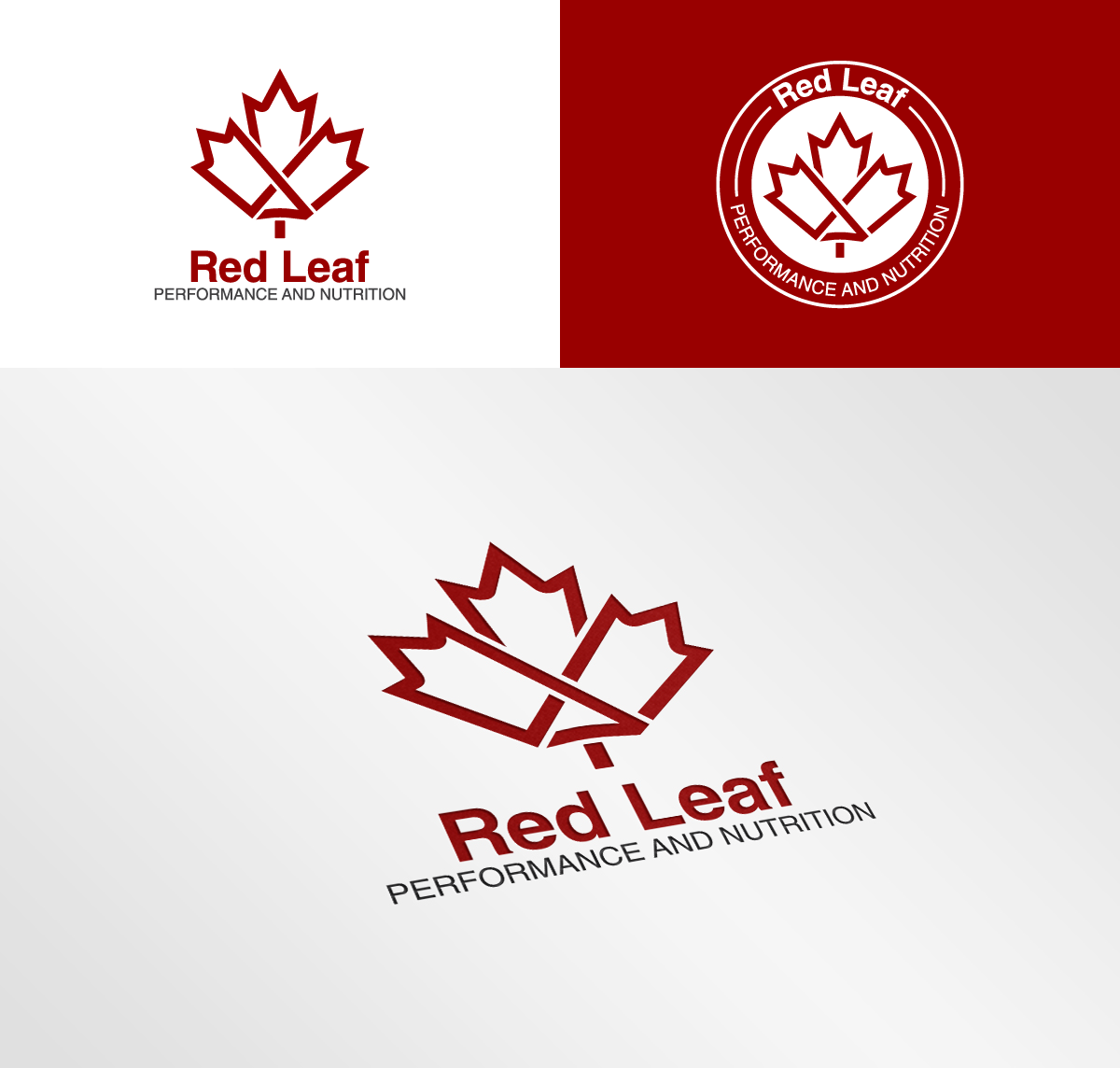 Logo Design by mr.stanche for Red Leaf Performance and Nutrition | Design #21306614