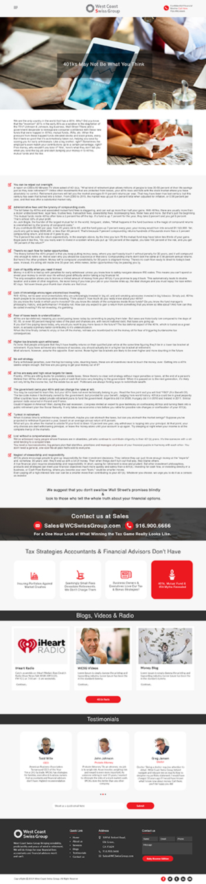 Web-Design von bdesigner9 für West Coast Swiss Group | Design: #21390313