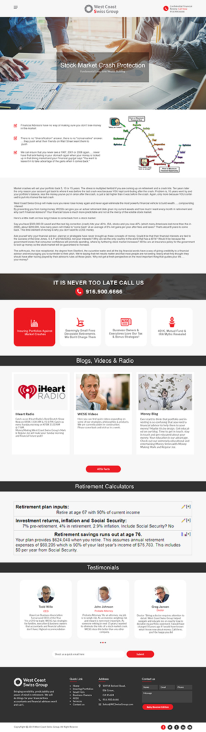 Web-Design von bdesigner9 für West Coast Swiss Group | Design: #21416213
