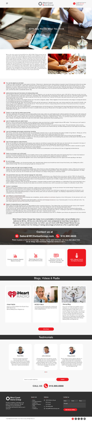 Web-Design von bdesigner9 für West Coast Swiss Group | Design: #21416229