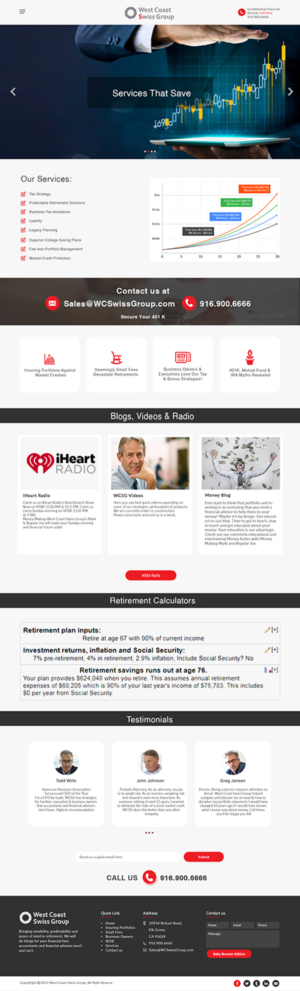Web-Design von bdesigner9 für West Coast Swiss Group | Design: #21416232