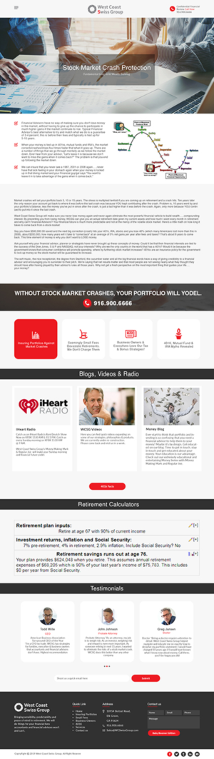 Web-Design von bdesigner9 für West Coast Swiss Group | Design: #21416835