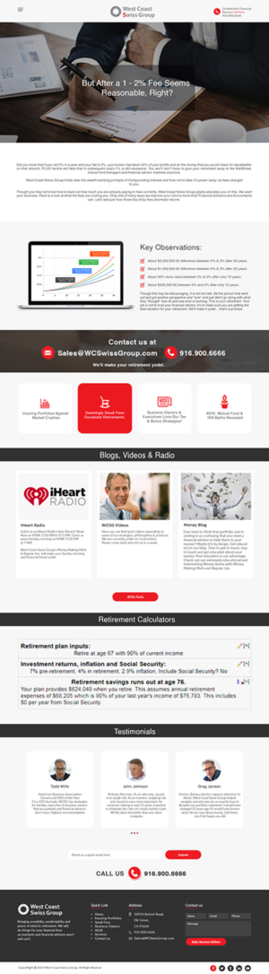 Web-Design von bdesigner9 für West Coast Swiss Group | Design: #21416836
