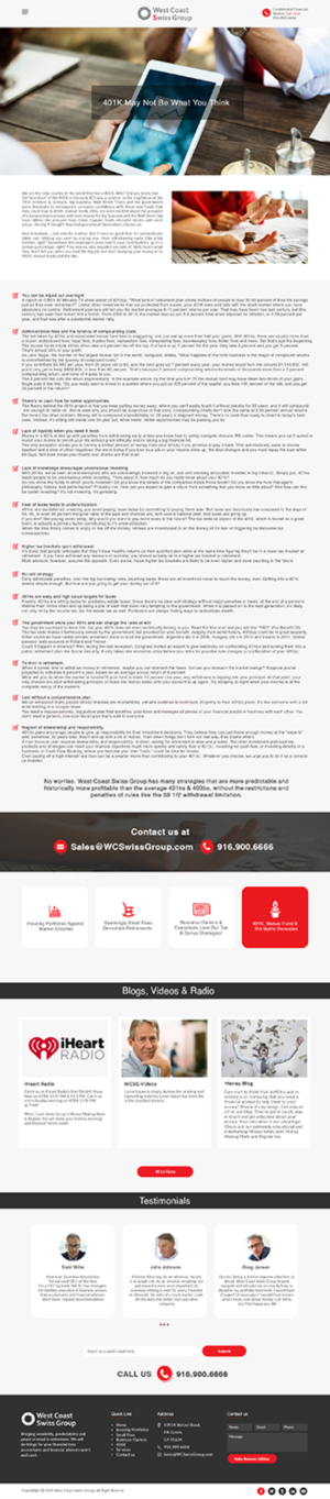 Web-Design von bdesigner9 für West Coast Swiss Group | Design: #21416839