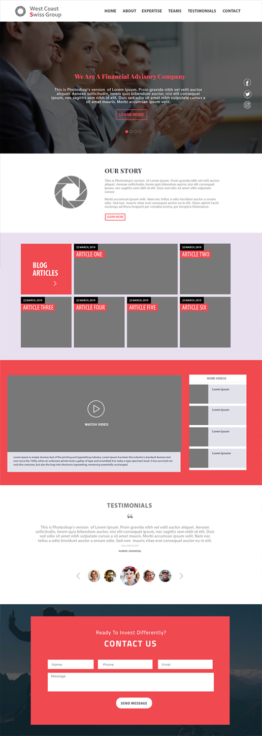 Web Design by Andrew Asiimwe for West Coast Swiss Group | Design #21319436