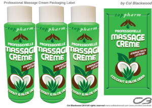 Massage-Creme label for a young pharmacy | Diseño de Etiqueta por Col 3