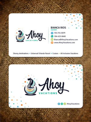Fun, Clean Business Card For Family Focused Travel Agency | Business Card Design by Sandaruwan