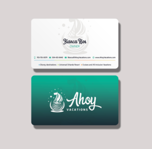 Fun, Clean Business Card For Family Focused Travel Agency | Business Card Design by Riz'