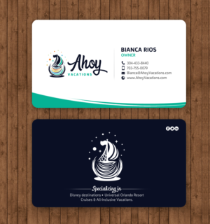 Fun, Clean Business Card For Family Focused Travel Agency | Business Card Design by chandrayaan.creative