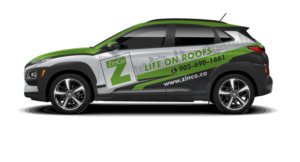 Flashing Green Roof Company Car Wrap Design | Diseño de Rotulación de Vehículo por Czeh