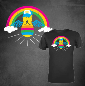 Pears praying while dancing to a dance called Dabbing. | T-shirt Design by 75-R-P-Z