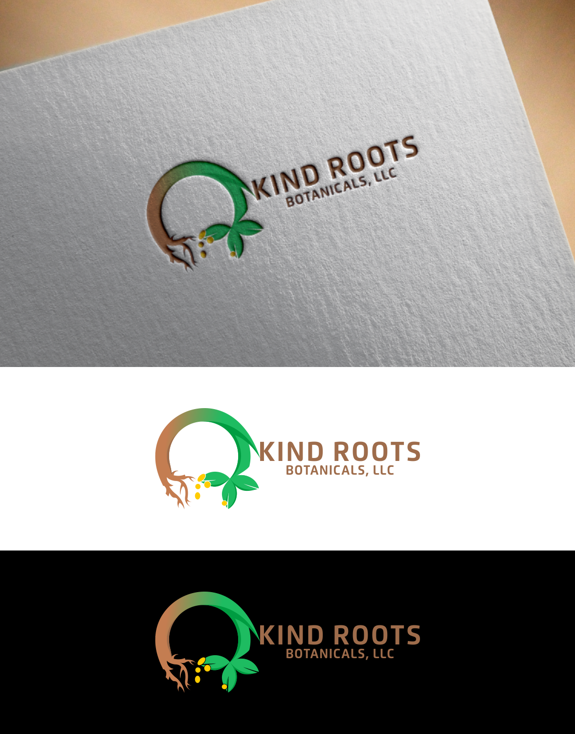 Logo Design by sinau_nggambar for Kind Roots Botanicals, LLC | Design #21366240