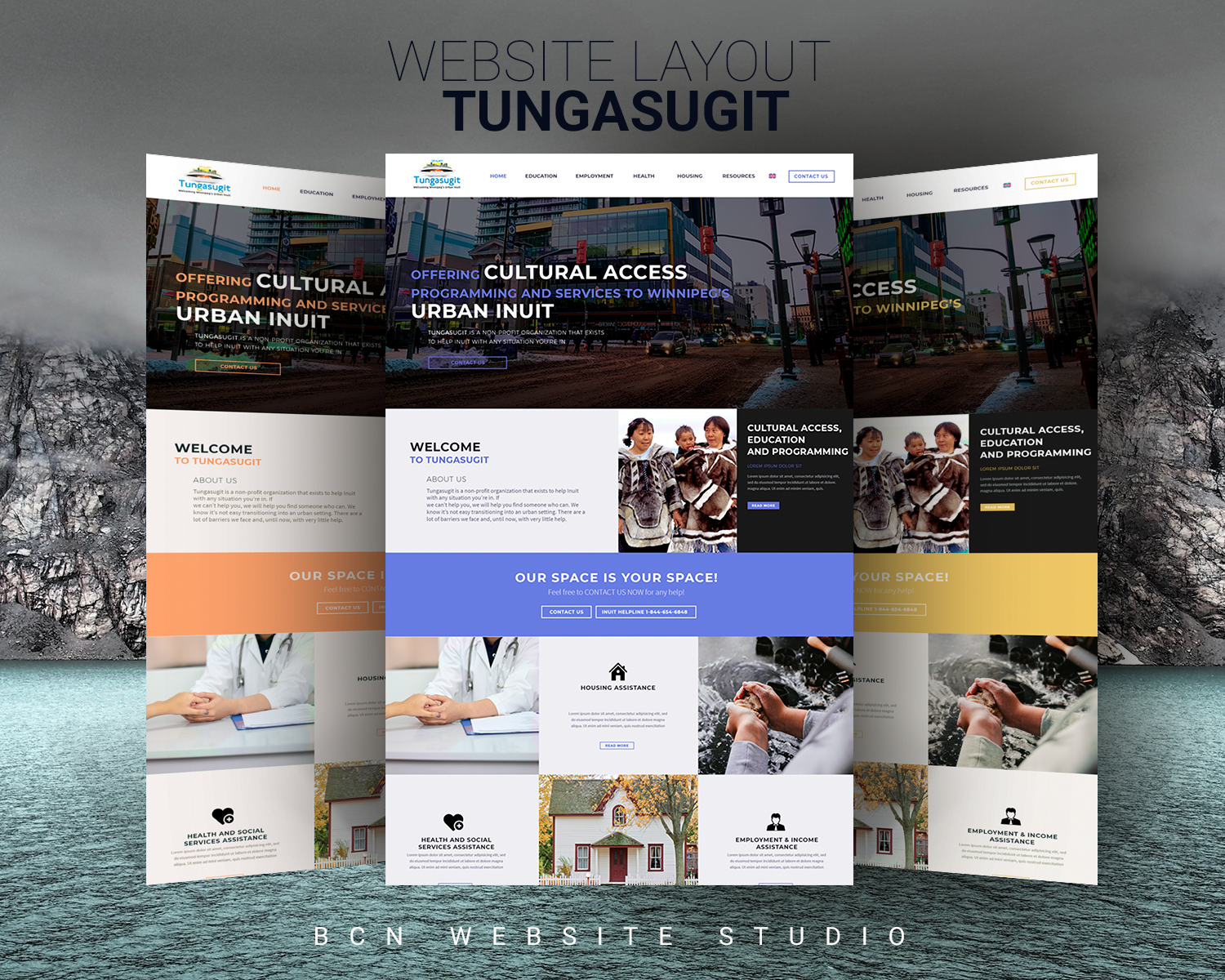 Web Design by BCN Book Cover &amp; Logo Studio for Tunngasugit Inc. | Design #21355732