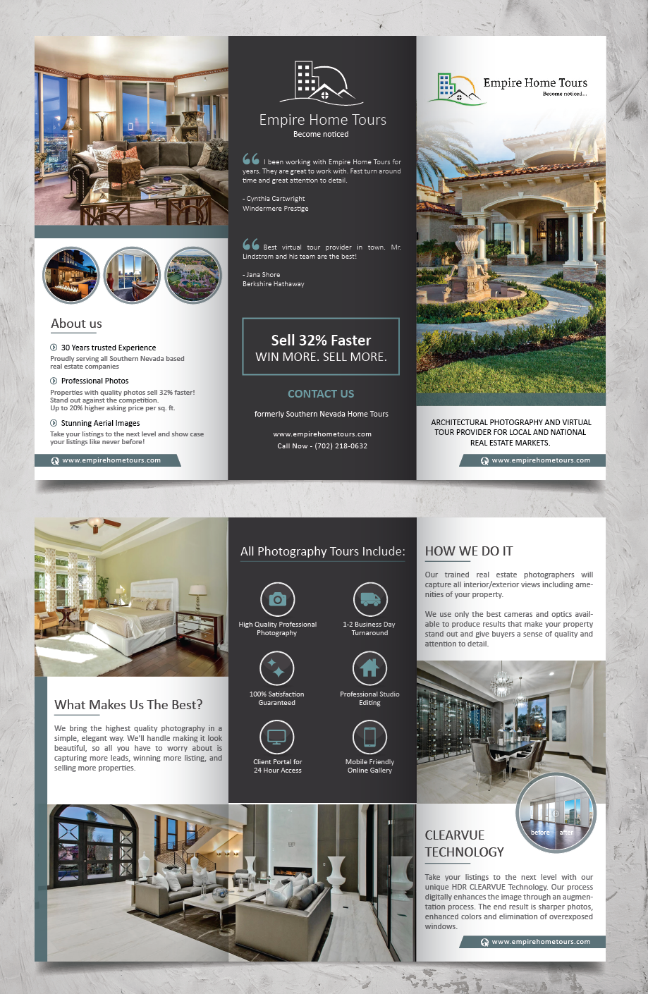 Brochure Design by alex989 for Empire Home Tours | Design #23022988