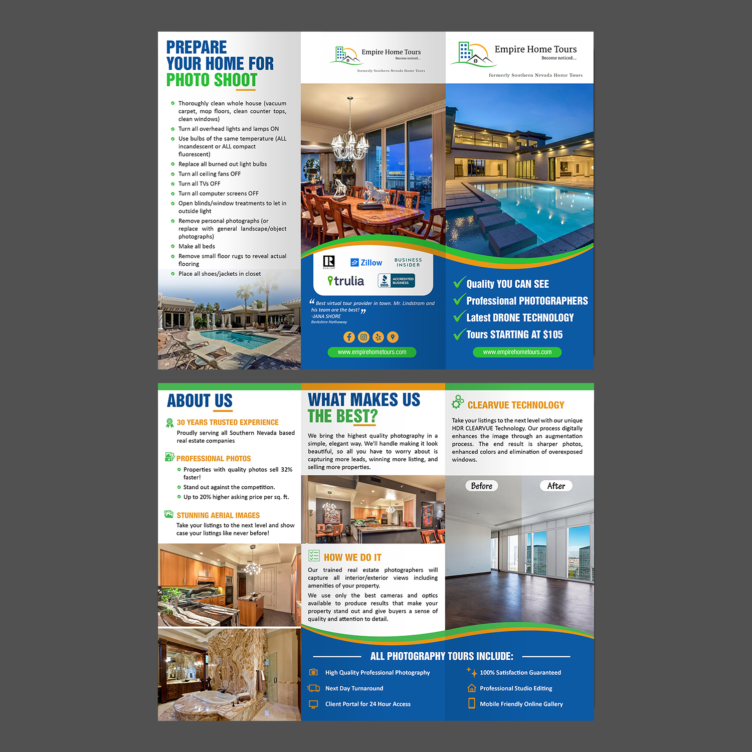 Brochure Design by aspiremedia for Empire Home Tours | Design #21347463