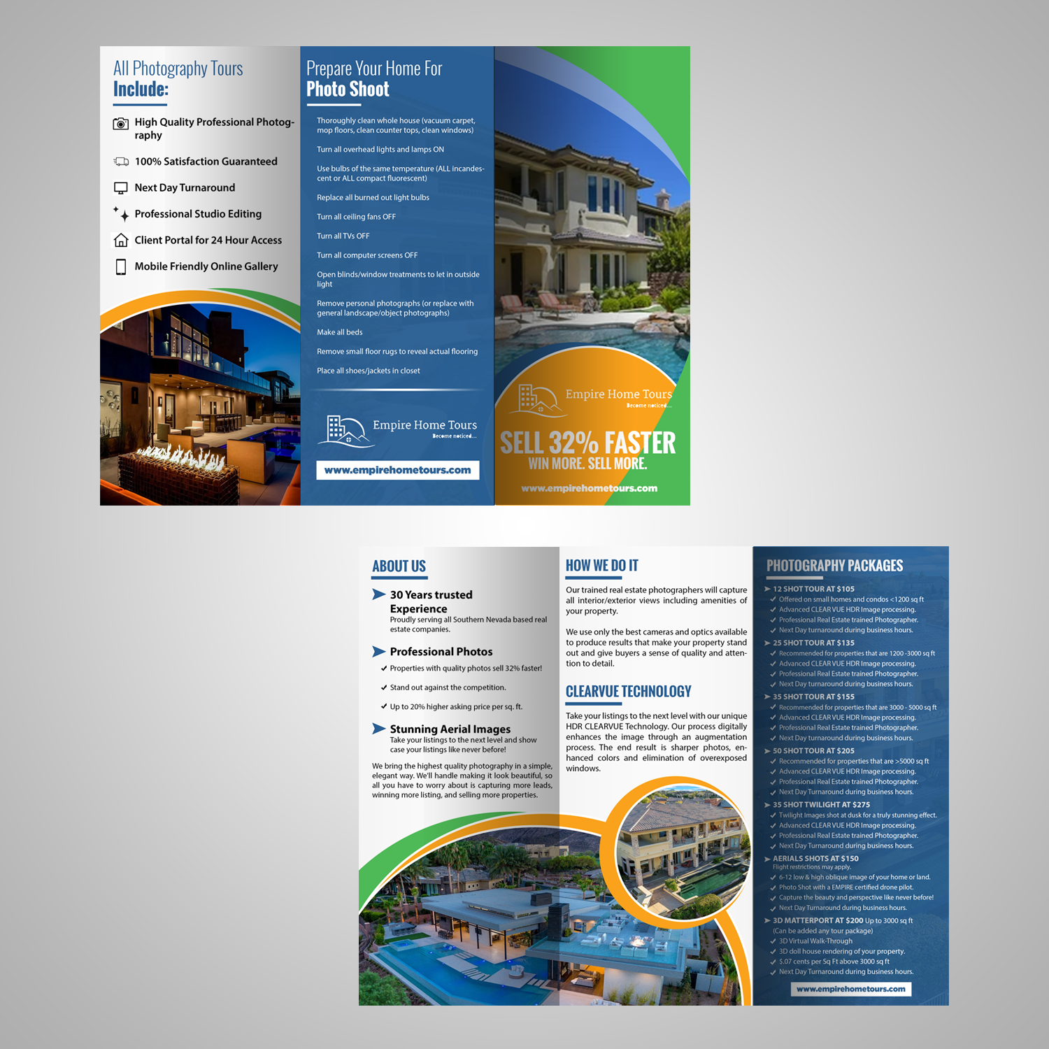 Brochure Design by Schöpfer for Empire Home Tours | Design #21356313