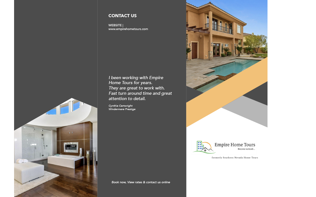 Diseño de Brochure por Ferinaab para Empire Home Tours | Diseño #21351520