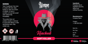 Short fill E liquid label UK.  100ml Nicotine free | Label Design by Akshar Shailesh
