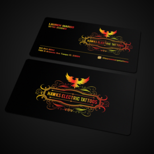 Design de Carte de Visite par Sandaruwan pour Hawks Electric Tattoos | Design #21344951