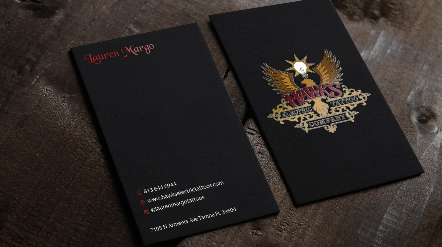 Design de Carte de Visite par Riz' pour Hawks Electric Tattoos | Design #21345829