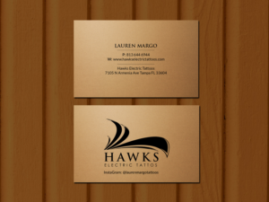 Design de Carte de Visite par Creations Box 2015 pour Hawks Electric Tattoos | Design #21346509