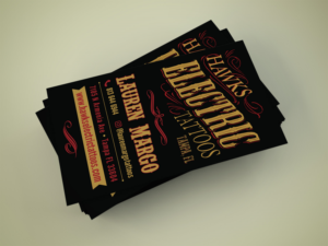 Business Card Design by MDesign for Hawks Electric Tattoos | Design: #21345524
