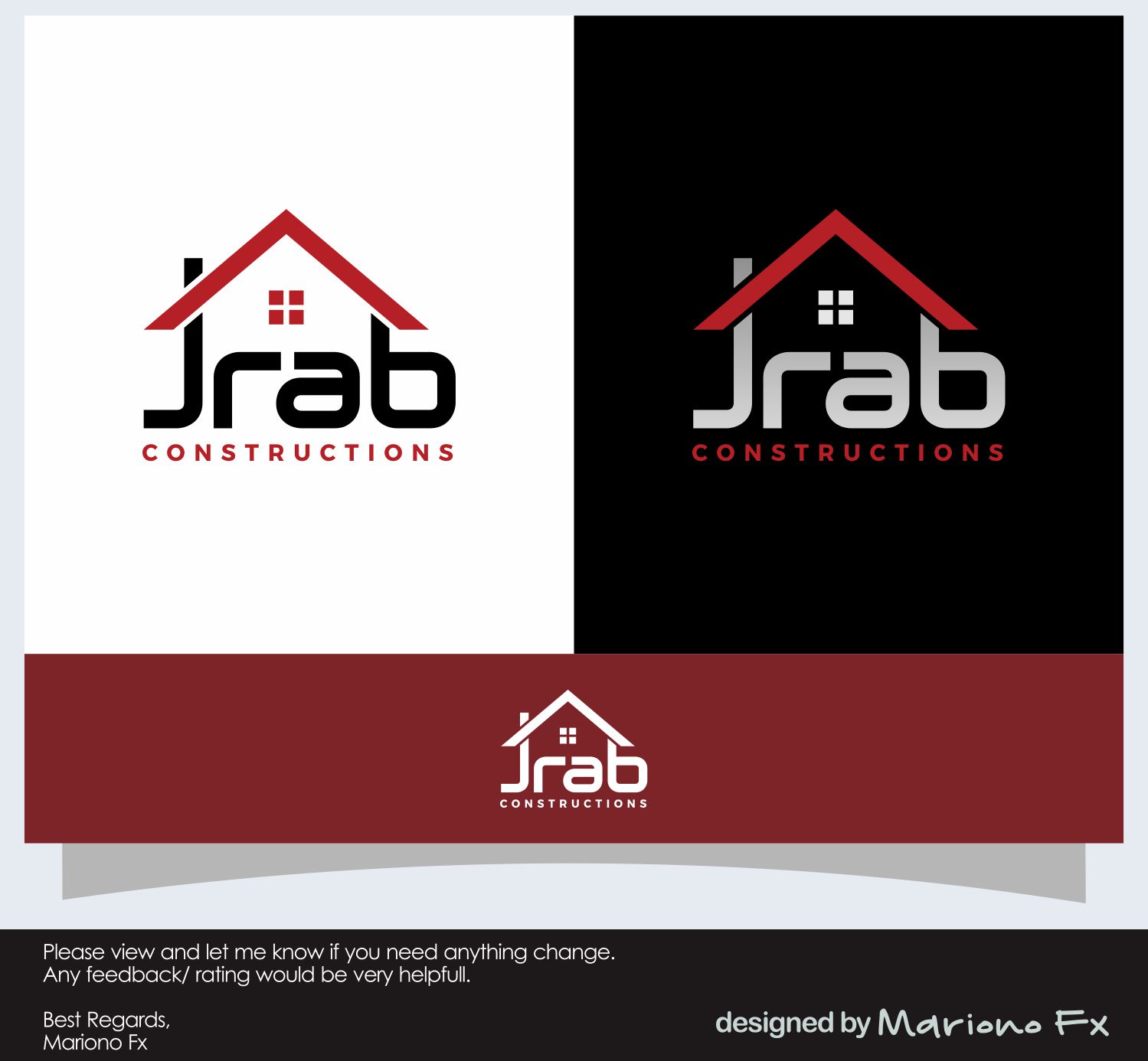 Design de Logo par Mariono Fx pour JRAB Constructions | Design #21351407