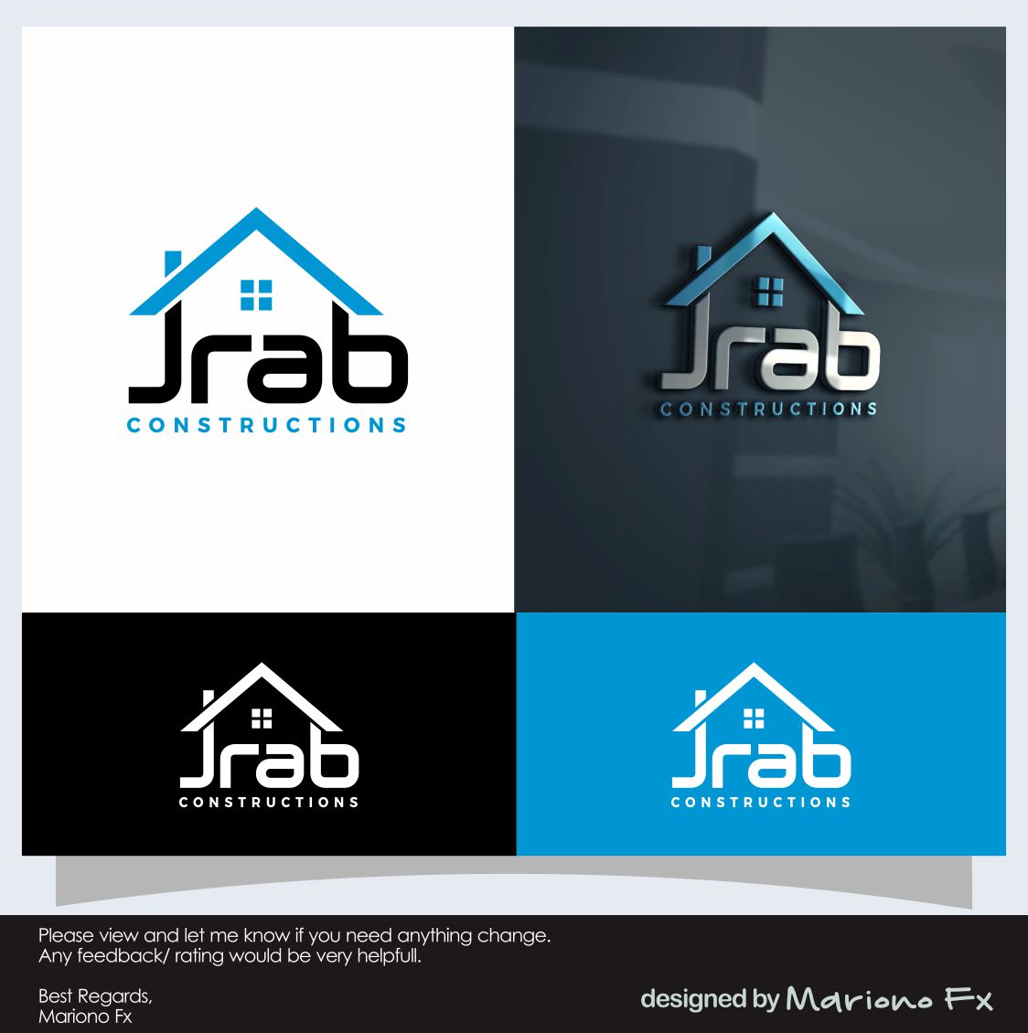 Design de Logo par Mariono Fx pour JRAB Constructions | Design #21381178