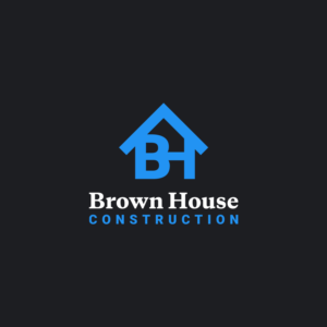 Brown House Construction | Logo Design by z a n a