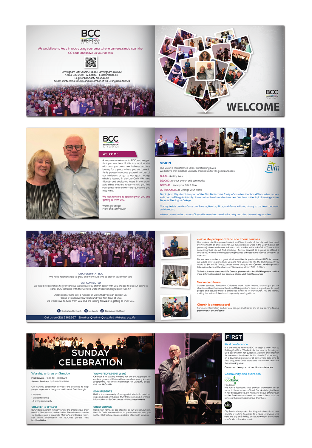Brochure Design by alex989 for Birmingham City church  | Design #21360835