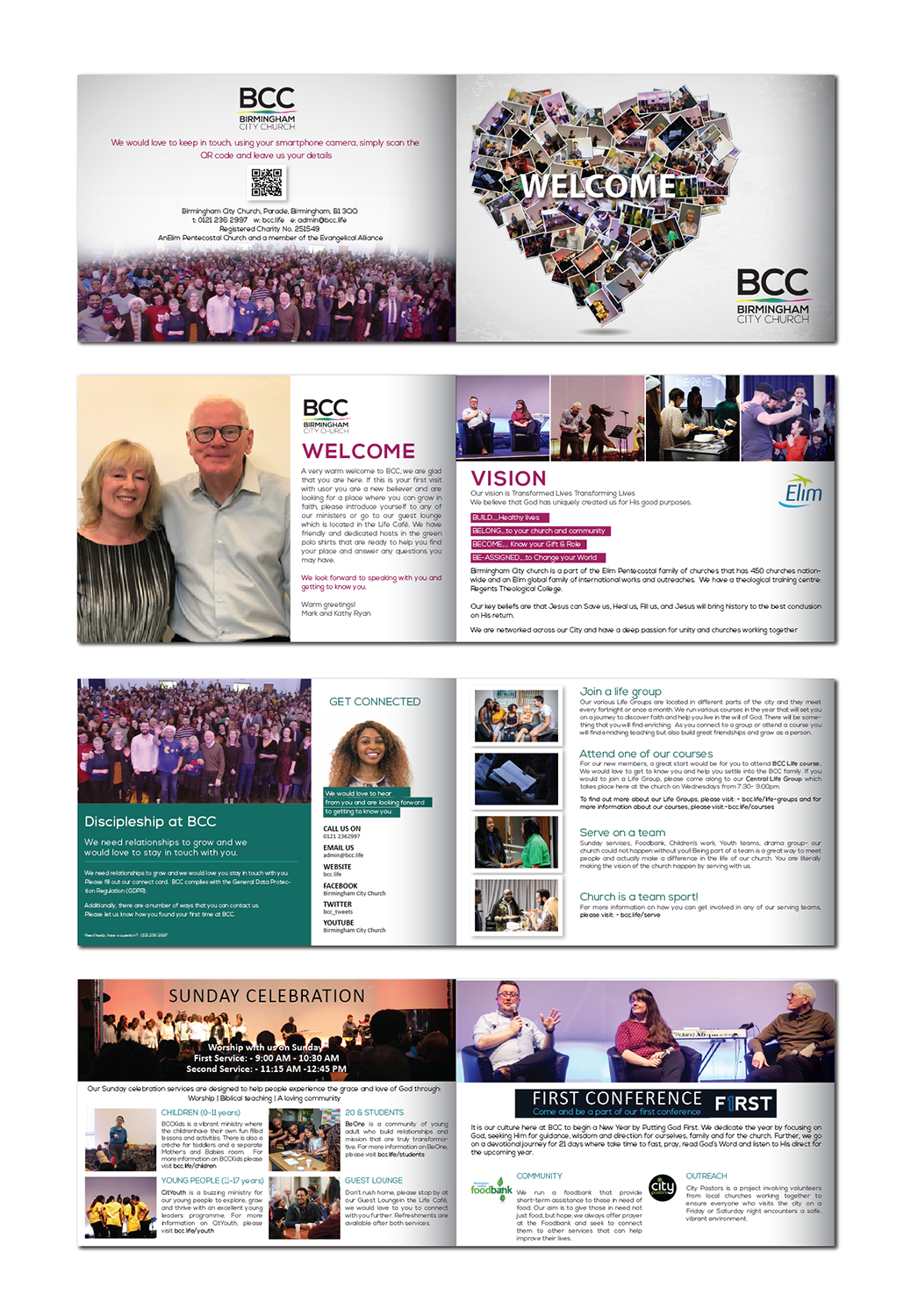 Brochure Design by alex989 for Birmingham City church  | Design #21368868