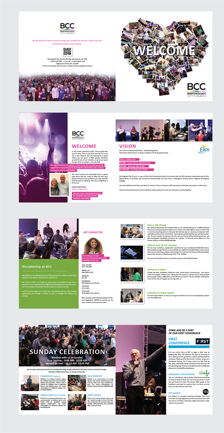 Brochure Design by alex989 for Birmingham City church  | Design #21413985