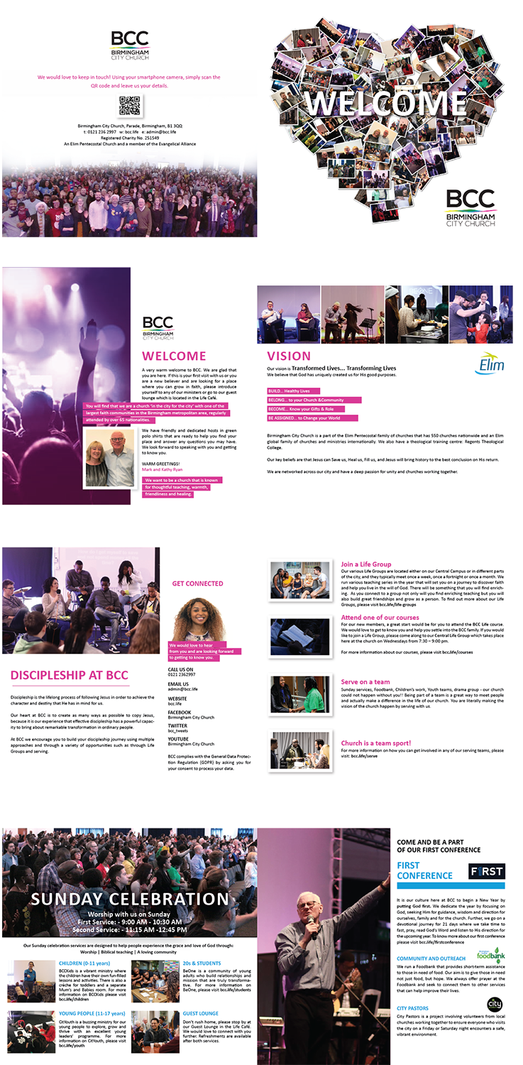 Design de Brochure par alex989 pour Birmingham City church  | Design #21416015