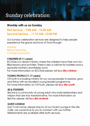 Brochure Design by Lou Sharp for Birmingham City church  | Design: #21354615