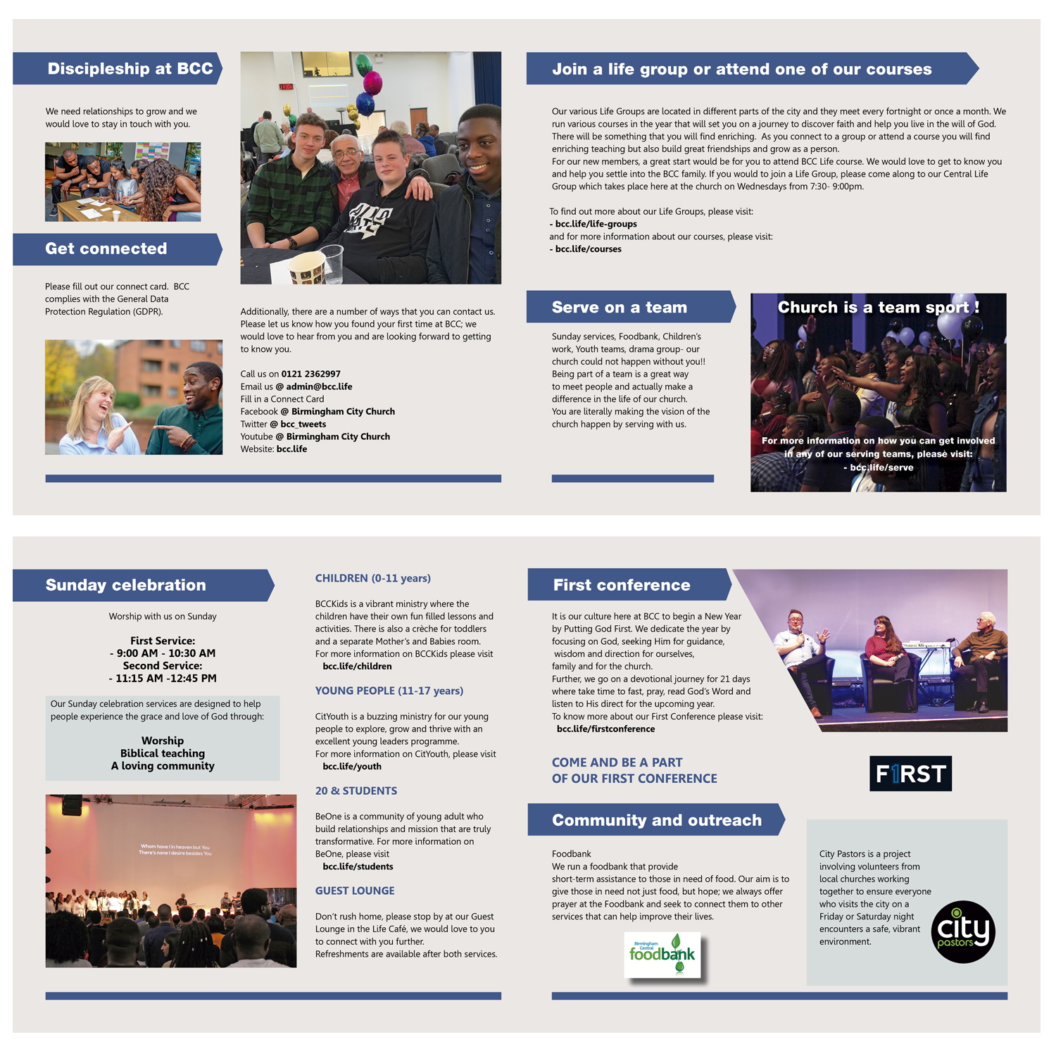 Brochure Design by Wally_F for Birmingham City church  | Design #21361931