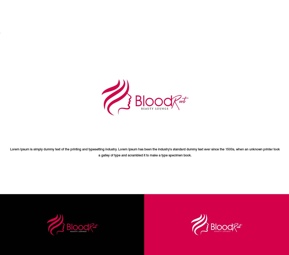 Logo Design by Ijlal 3 for Bloodroot Beauty Lounge | Design #21353528