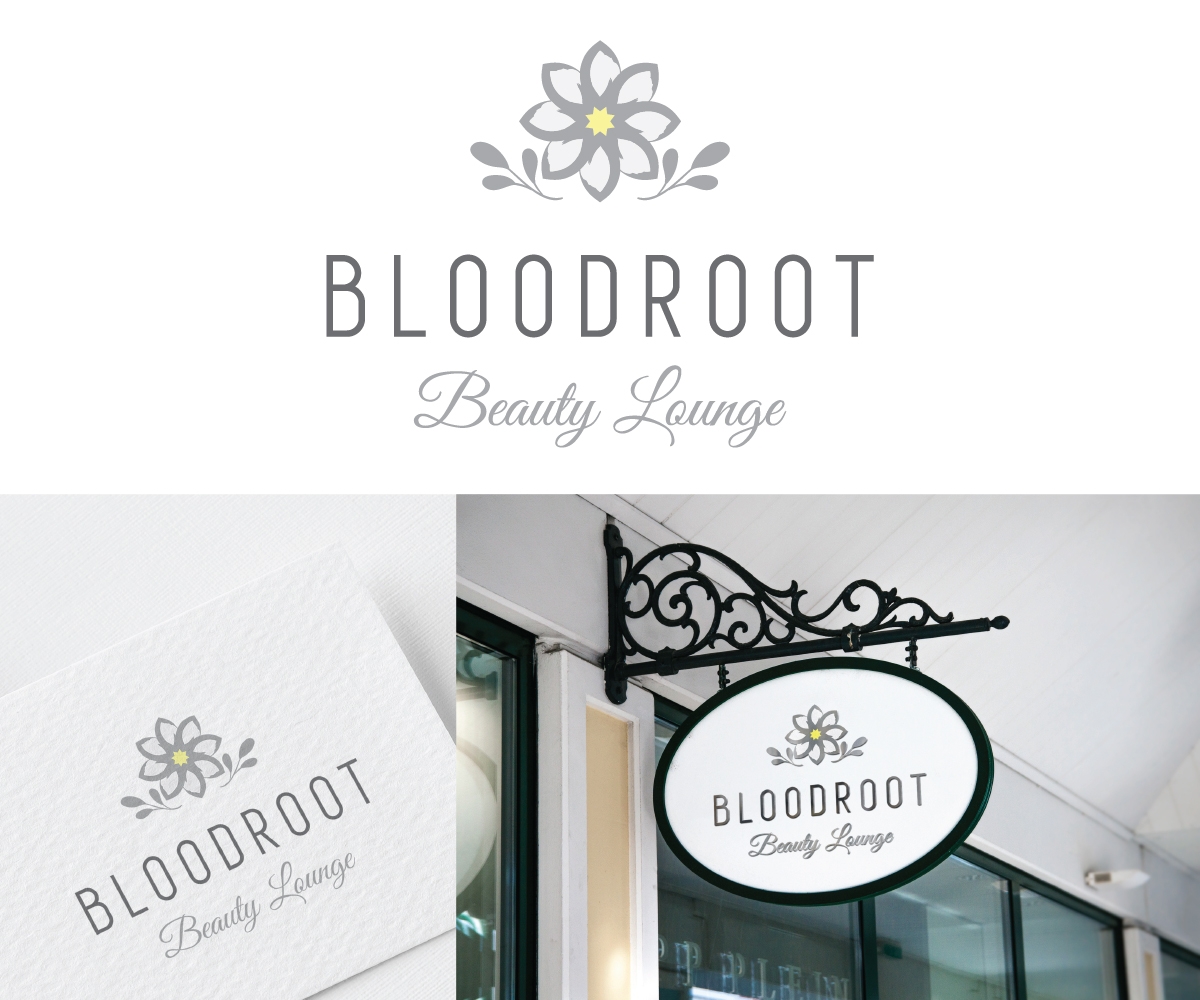 Logo Design by blackowl8 for Bloodroot Beauty Lounge | Design #21352495