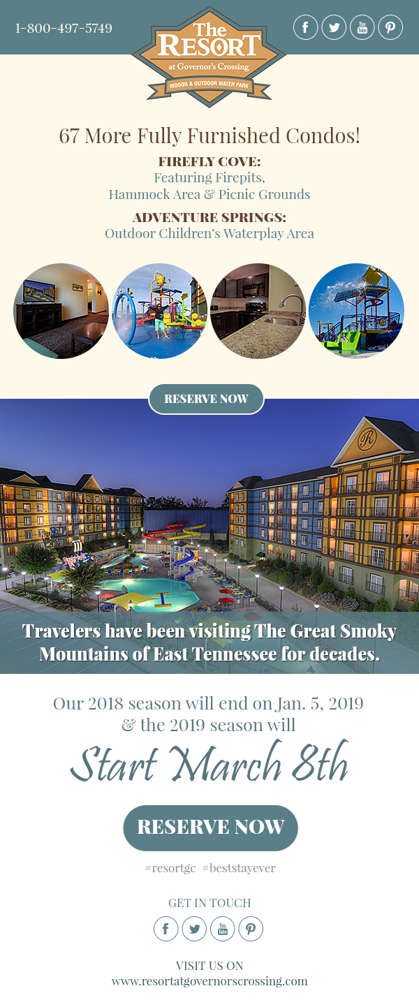 Email Marketing Design by arun_mahato for Smoky Mountain Resorts | Design #21356454