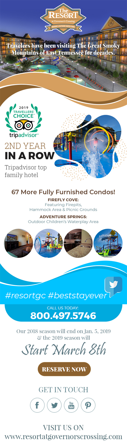 Diseño de Mercadeo por Correo Electrónico por arun_mahato para Smoky Mountain Resorts | Diseño #21365474
