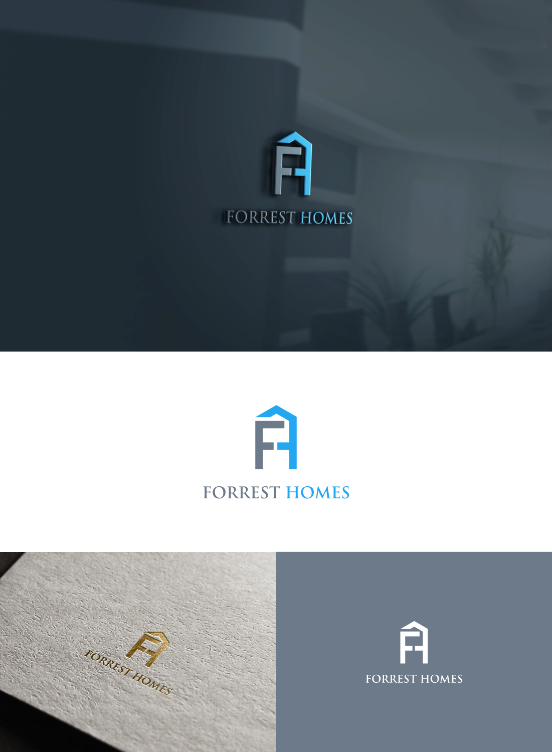 Logo Design by anggun diantorro 2 for JFD Custom Homes | Design #21369673