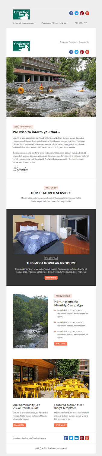 Email Marketing Design by Designer Ramesh for Smoky Mountain Resorts | Design #21365379