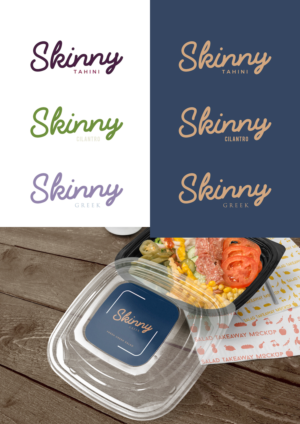 Skinny Tahini, Skinny Greek, Skinny Italian, Skinny Cilantro, Not So Skinny Jalapeño, Not So Skinny Chipotle | Diseño de Logo por christianpoetoe