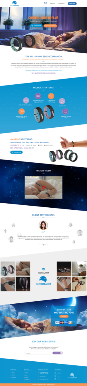 Dream Enhancing Device - Comfortable & Sweet | Web-Design von Sbss