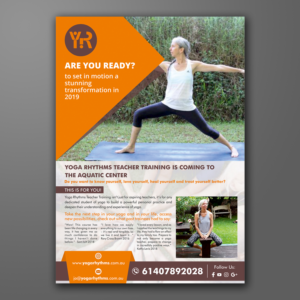Design de Flyer par ecorokerz pour Yoga Rhythms | Design #21369013