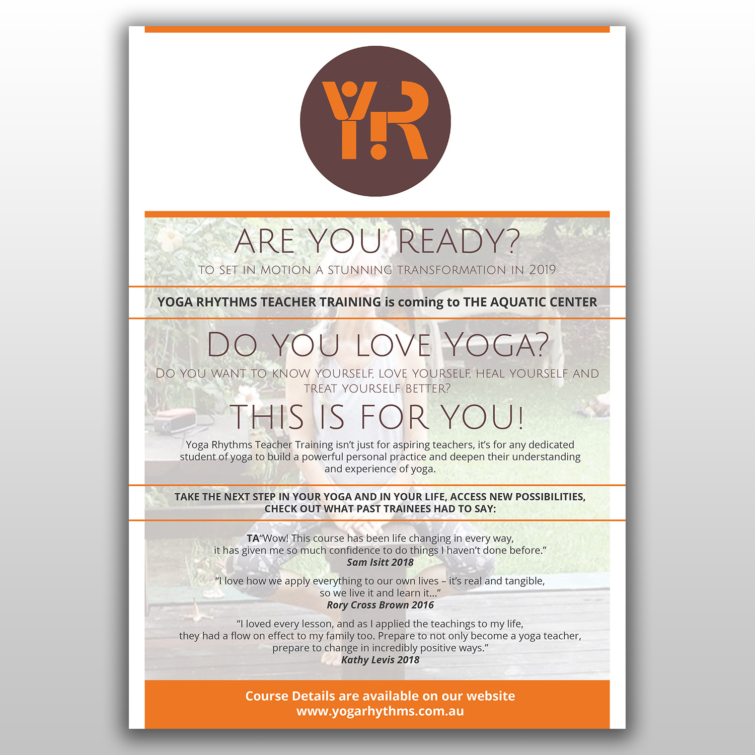 Flyer Design by pinterferenc86 for Yoga Rhythms | Design #21367130