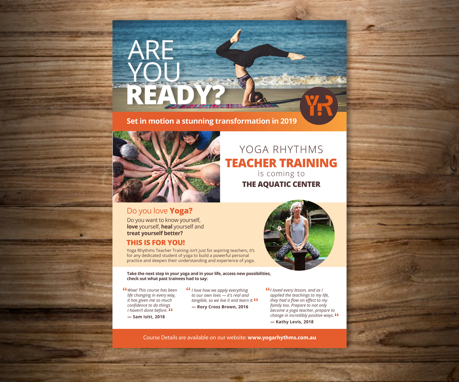 Flyer Design by Designermilk for Yoga Rhythms | Design #21366290