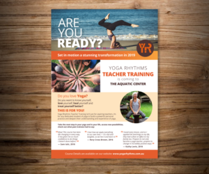 Design de Flyer par Designermilk pour Yoga Rhythms | Design #21366290
